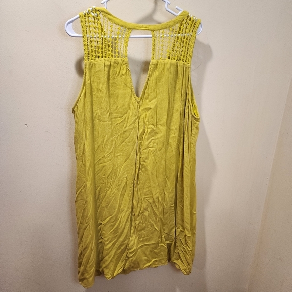 Old Navy Yellow Neon Rayon Plus size Sleevesless midi dress size XXL NWT - Picture 7 of 13